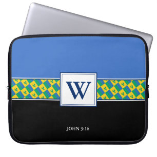ST VINCENT SVG Monogram Christelijke bijbellaptop Laptop Sleeve