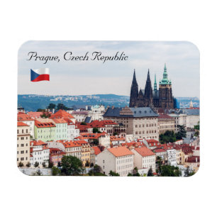St. Vitus Cathedral en Prague Cityscape - Tsjechië Magneet