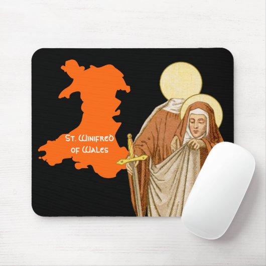 St. Winifred of Wales (P 002) Muismat (Met muis)