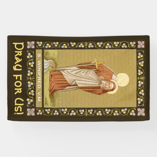 St. Winifred of Wales (P 002) Spandoek (Horizontaal)