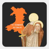 St. Winifred of Wales (P 002) Vierkante Sticker (Voorkant)