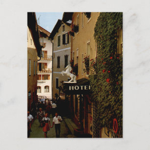 St Wolfgang Witte Paard Hotel Vintage Straat Briefkaart