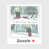 St Xenia, Fool for Christ, Sticker (Feuille)