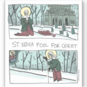 St Xenia, Fool for Christ, Sticker (Devant)