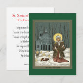 St. Xenia Prayer Card Briefkaart (Voorkant / Achterkant)