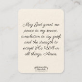 St. Zelie Martin Consolation fausse-couche Carte S (Dos)