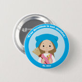 St. Zita Ronde Button 5,7 Cm (Voorkant /achterkant)