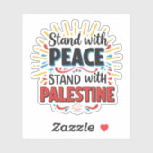 Sta achter Palestina Sticker (Vel)