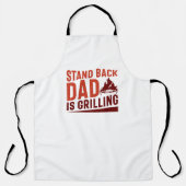 Sta achterover, papa is aan het grillen! schort (Voorkant)