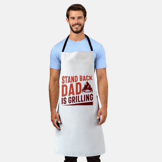 Sta achterover, papa is aan het grillen! schort (Gedragen)