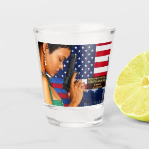 Sta hoog en stabiel voor vrijheid! shot glas