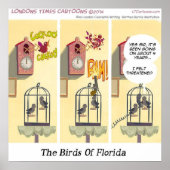 Sta je aardeboze vogel met Pistool op Poster (Voorkant)