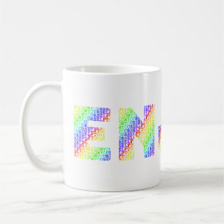 Sta jezelf toe om regenboogkleurig te GENIETEN Koffiemok