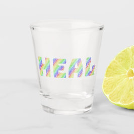 Sta jezelf TOE TE GENEZEN Regenboogkleur Shot Glas