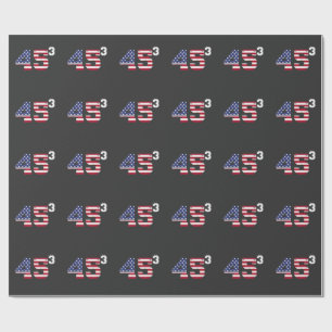 Sta met 45 Pro Trump USA Vlag 4 juli Cadeaupapier