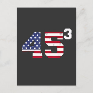 Sta met 45 Pro Trump USA Vlag 4 juli Feestdagenkaart