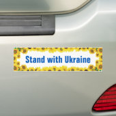 Sta met de Oekraïense Zonnebloem Bumpersticker (Op auto)