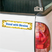 Sta met de Oekraïense Zonnebloem Bumpersticker (Op Truck)