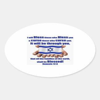 Sta met Israël Ovale Sticker