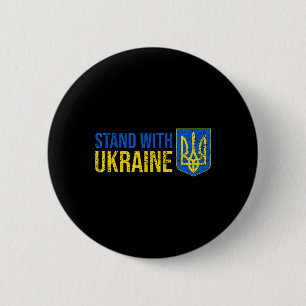 Sta met Oekraïne Oekraïense vlag Wapen Oekr Ronde Button 5,7 Cm