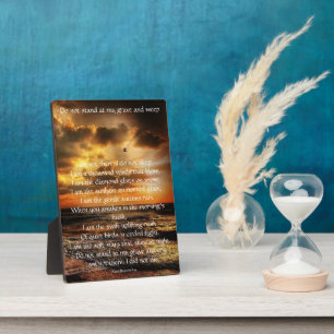 Sta niet op mijn Grave en Weep Poem Fotoplaat