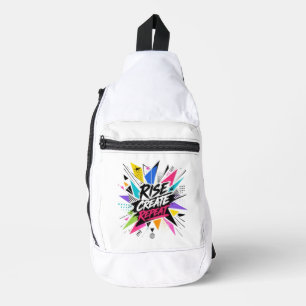 Sta op Creëer Herhaal Inspirerende Motiverende Quo Sling Bag