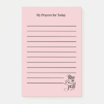 Sta Op en Bid Roze Gebedslijst Gelinieerd