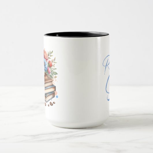 Sta op en schijn  koffiekopje en bloemen mok (Midden)