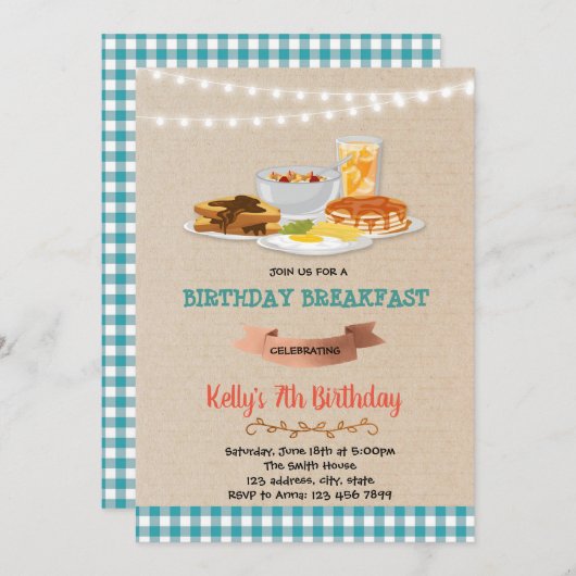 Sta op en schijn verjaardagsfeestuitnodiging kaart (Voorkant / Achterkant)