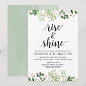 Sta op en schitter, Groene Post Huwelijks Brunch Kaart (Voorkant / Achterkant)