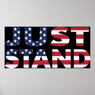 Sta voor de Amerikaanse vlag Poster
