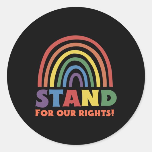 Sta voor onze Sticker van rechten (Voorkant)