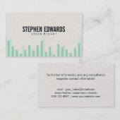 Staafdiagram (groenen) visitekaartje (Voorkant / Achterkant)