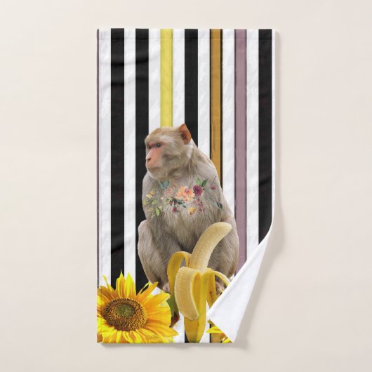 Staafjes handdoekjes Stripes aap Bad Handdoek (Handdoek)