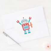  staafrobot Speelgoed voor kinderen Ronde Sticker (Envelop)