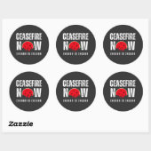 STAAKT-HET-VUREN NU is genoeg watermeloen Ronde Sticker (Vel)