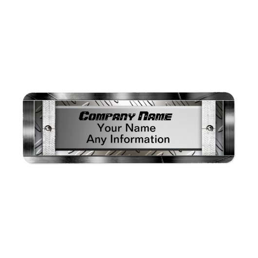 Staal Diamant Patroon Metalen Labels (Voorkant)