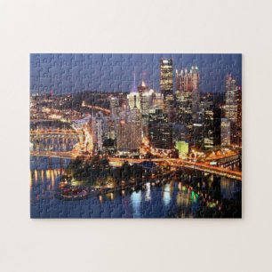 Staal en Indigosandwich Legpuzzel
