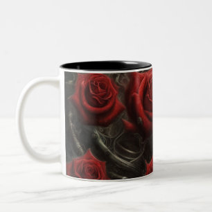 Staal en rozen 005 tweekleurige koffiemok