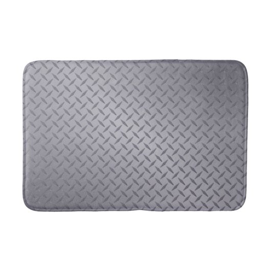 Staal Grijs Diamant Plaat Badmat (Voorkant)
