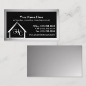 Staal Grijs Huis bouw Visitekaartje (Voorkant / Achterkant)