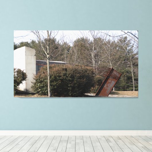 Staal I-Beam uit 911 Canvas Afdruk (Insitu (Houten vloer))