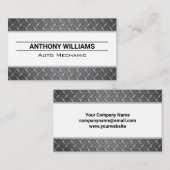 Staal met diamantpatroon visitekaartje (Voorkant / Achterkant)