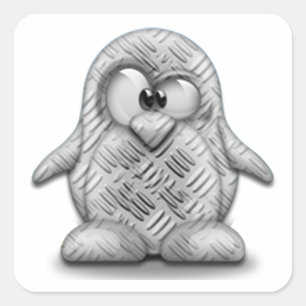 Staal Tux Vierkante Sticker