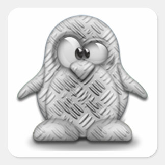 Staal Tux Vierkante Sticker