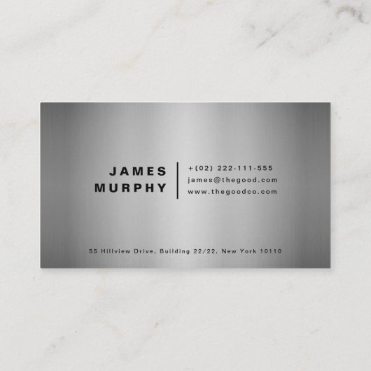 Staal Visitekaartje (Achterkant)