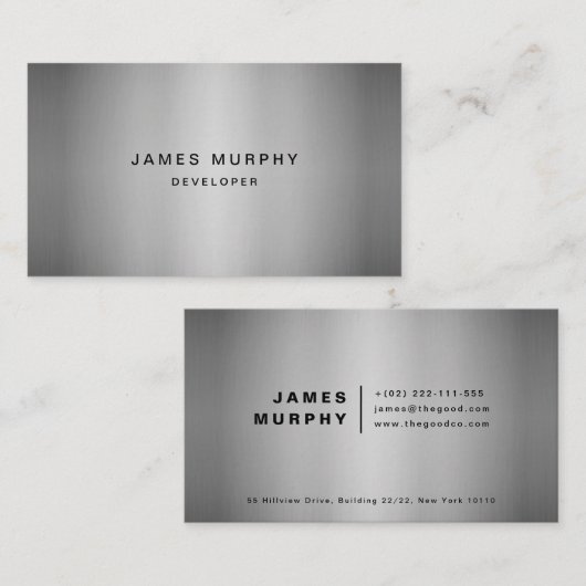 Staal Visitekaartje (Voorkant / Achterkant)