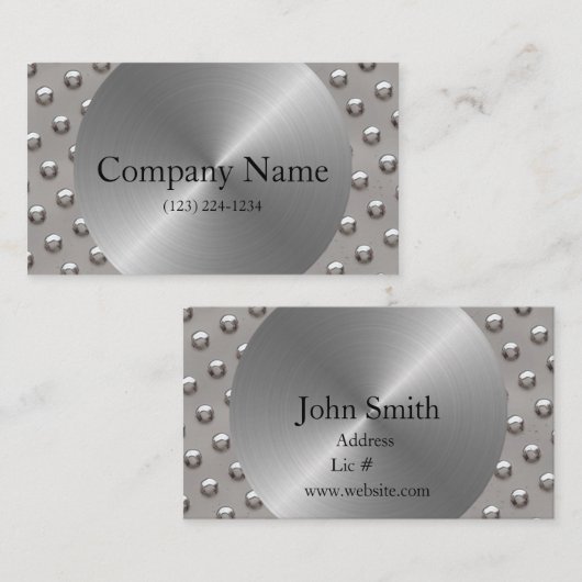 Staal Visitekaartje (Voorkant / Achterkant)