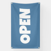 Staalblauw OPEN Banner (Verticaal)
