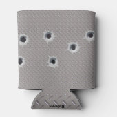 Staalblik met Bullet Holes Novelty Blikjeskoeler (Achterkant)